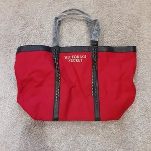 Victoria's Secret Large Red Tote Bag w/ Tassles